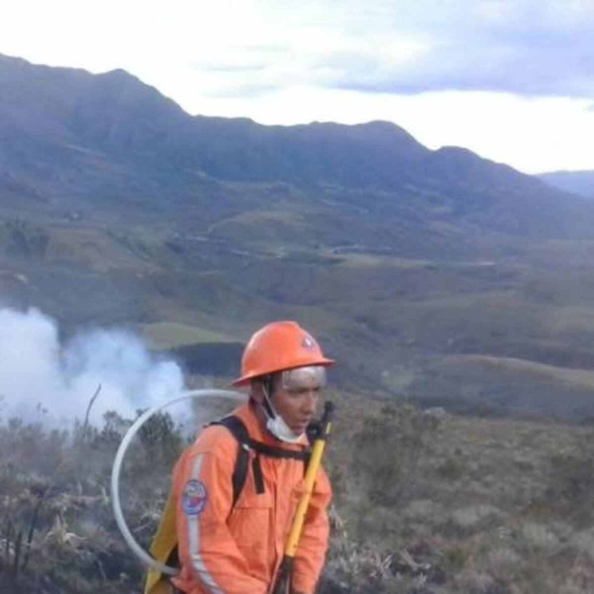 Grave incendio forestal en el páramo de Güina en Boyacá