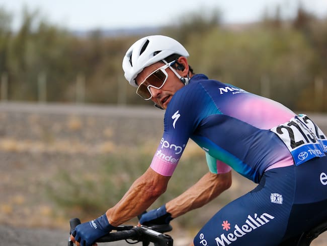 SAN JUAN, ARGENTINA - JANUARY 22: Oscar Sevilla of Spain and Team Medellin - EPM competes during the 39th Vuelta a San Juan International 2023, Stage 1 a 143,9km stage from San Juan to San Juan on January 22, 2023 in San Juan, Argentina. (Photo by Maximiliano Blanco/Getty Images)