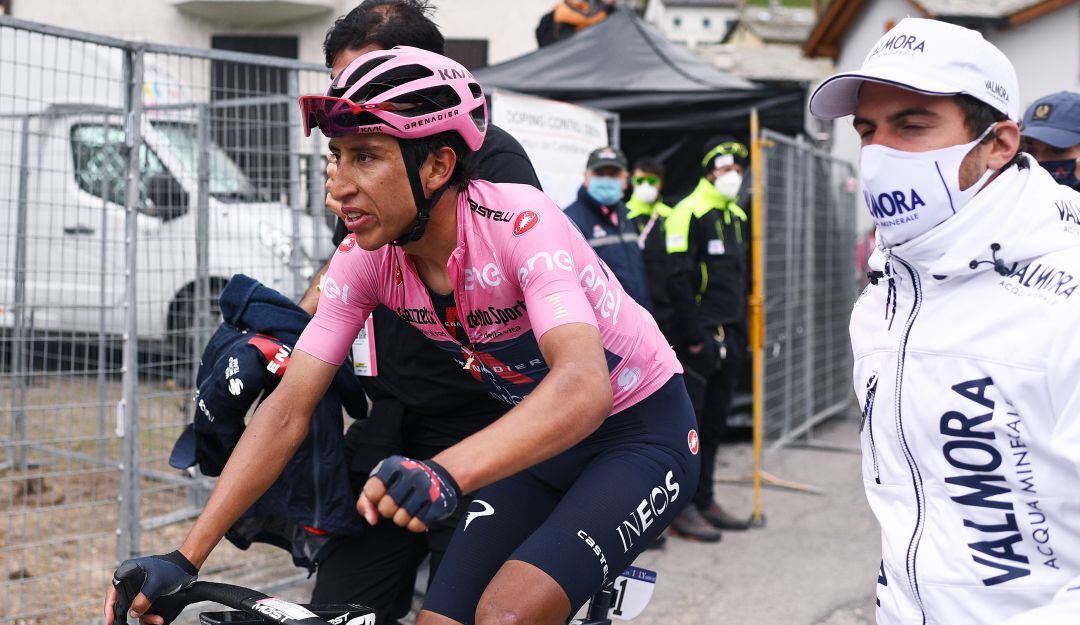 Egan Bernal tras finalizar la etapa 20 del Giro de Italia