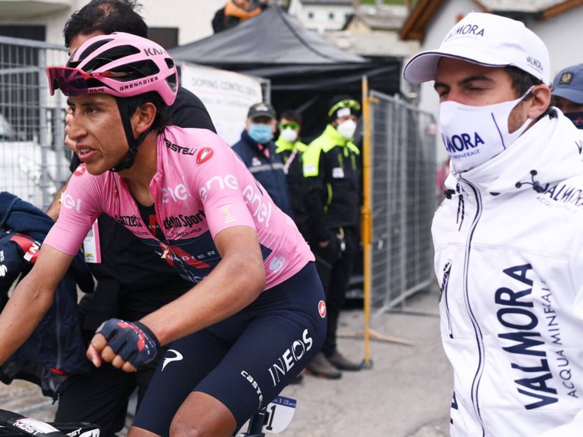Egan Bernal: "He sentido que mi 'maglia' rosa estaba en peligro"