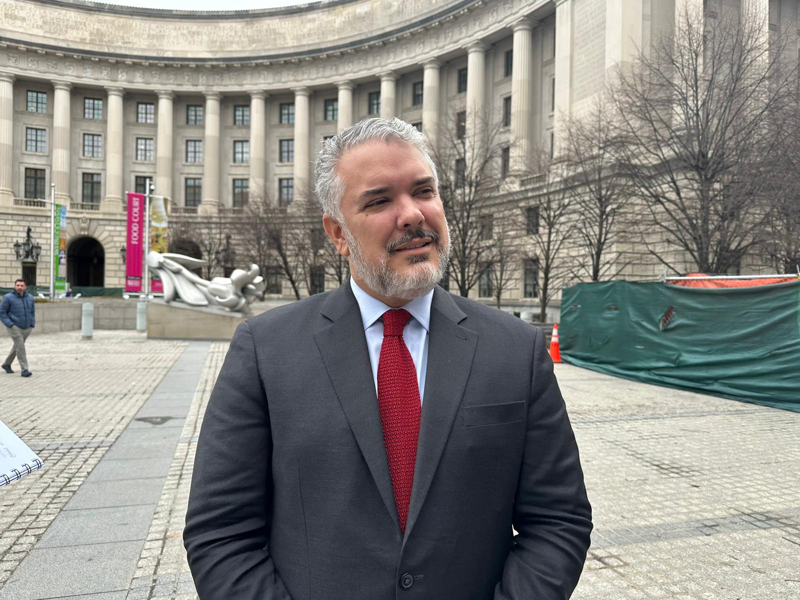 El expresidente colombiano, Iván Duque, en Washington DC. (Foto: Caracol Radio / Diana Castrillón)
