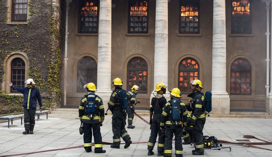 La Biblioteca Jagger fue uno de los edificios más afectados por las llamas. 