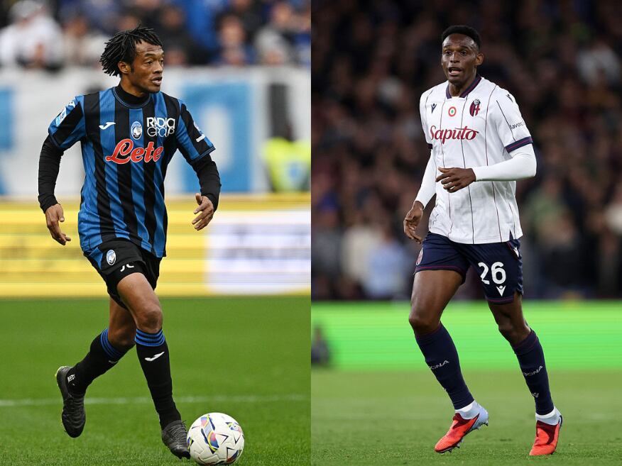 Juan Guillermo Cuadrado (Pisa) y Jhon Lucumí (Bolonia) / Composición: Caracol Radio