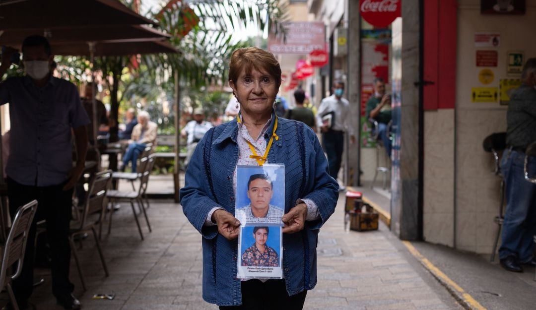Integrante del movimiento Madres de la Candelaria en Colombia 