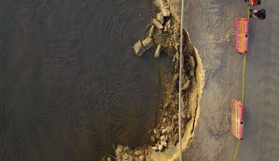 Zona erosionada Vía de la Prosperidad