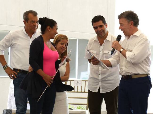 Presidente Juan Manuel Santos, en su visita a Barranquilla.