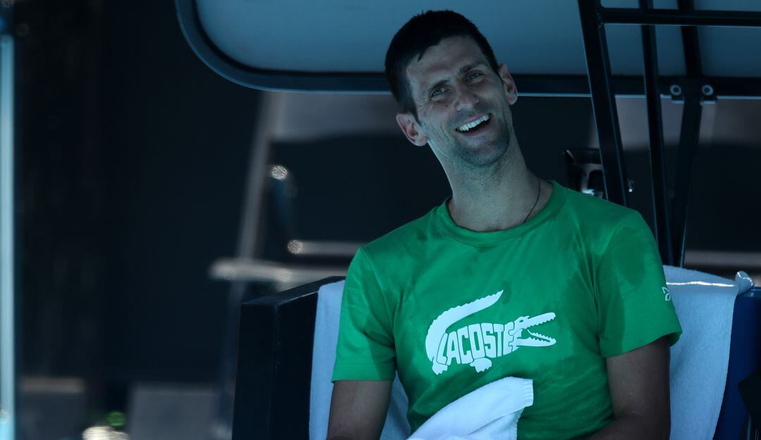 Novak Djokovic continúa entrenándose con normalidad en Australia.