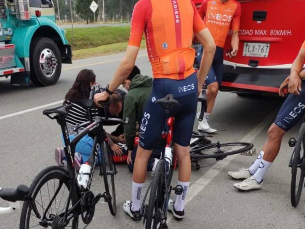 Egan Bernal sufre accidente en carreteras de Cundinamarca