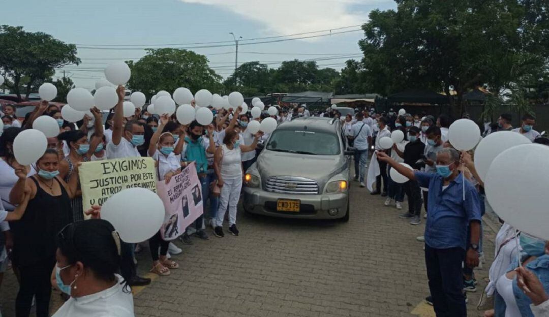 Sepelio de la joven el pasado mes de diciembre