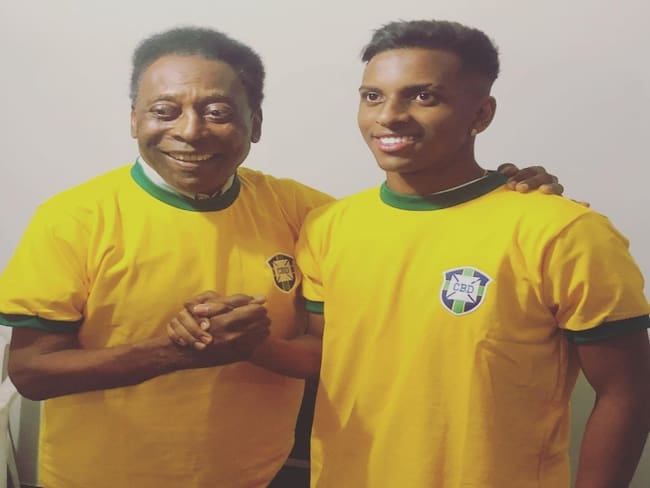 Rodrygo y Pelé - Tomada de redes sociales Pelé