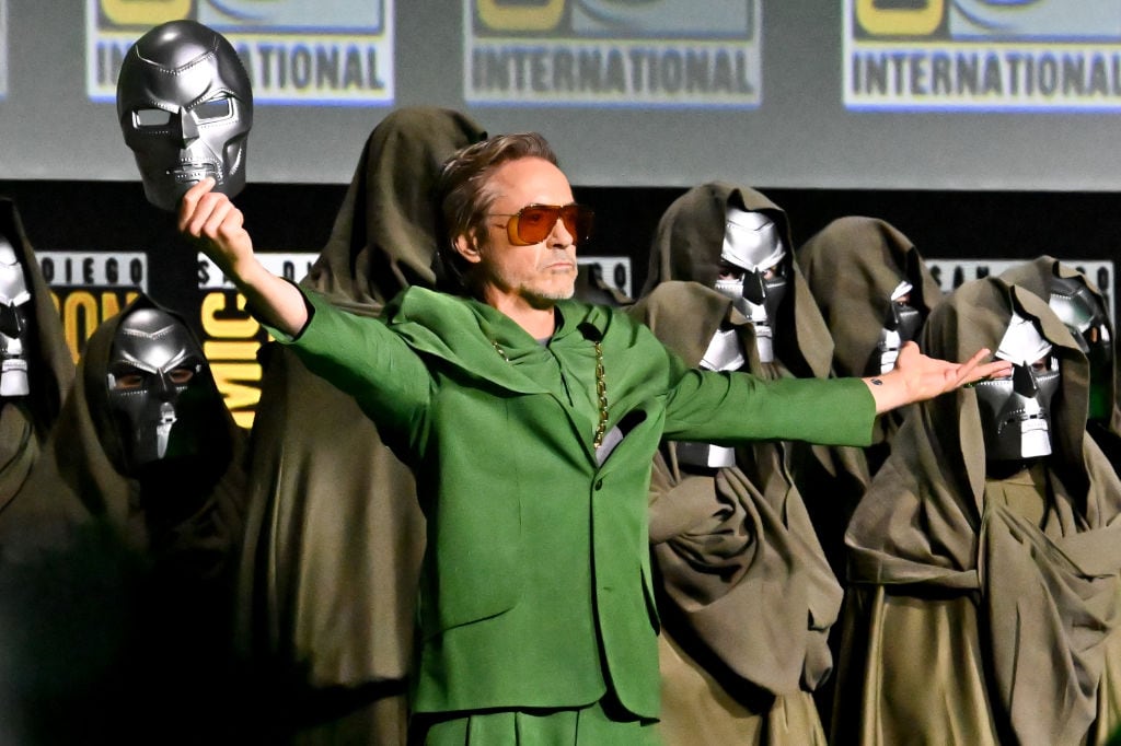 Robert Downey Jr. at the "Marvel Studios" Panel. Foto: Getty.