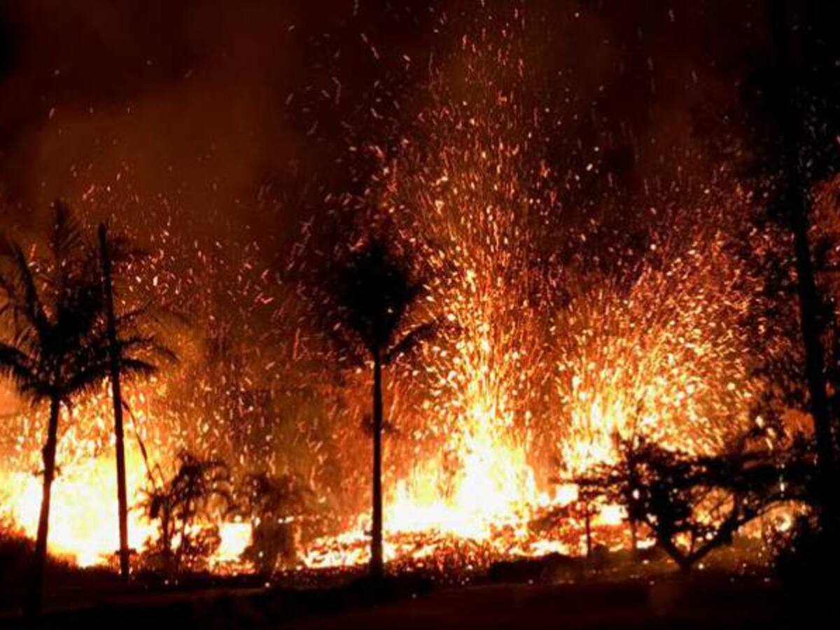 Impactantes imágenes por erupción del volcán Kilauea