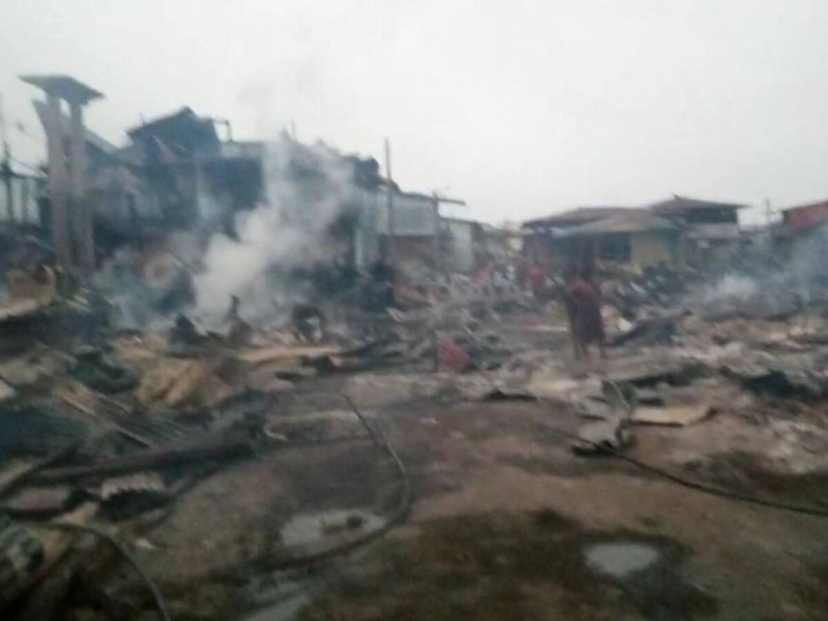 Incendio en Riosucio consumió 61 viviendas y deja un centenar de afectados