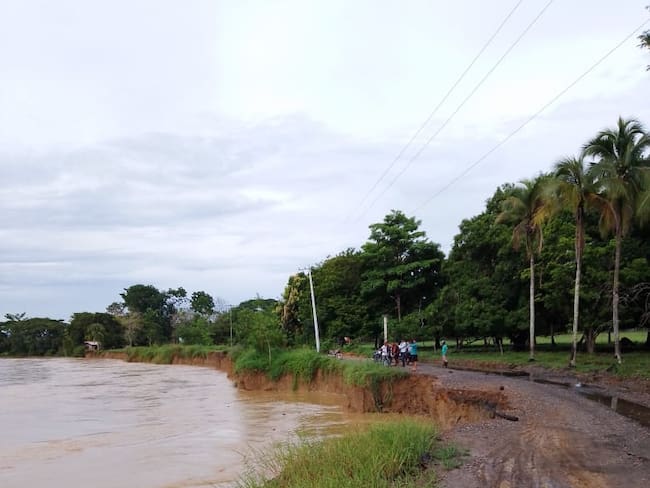 Erosión en el río Sinú, Tierralta, Córdoba. Foto: cortesía comunidad de Callejas.