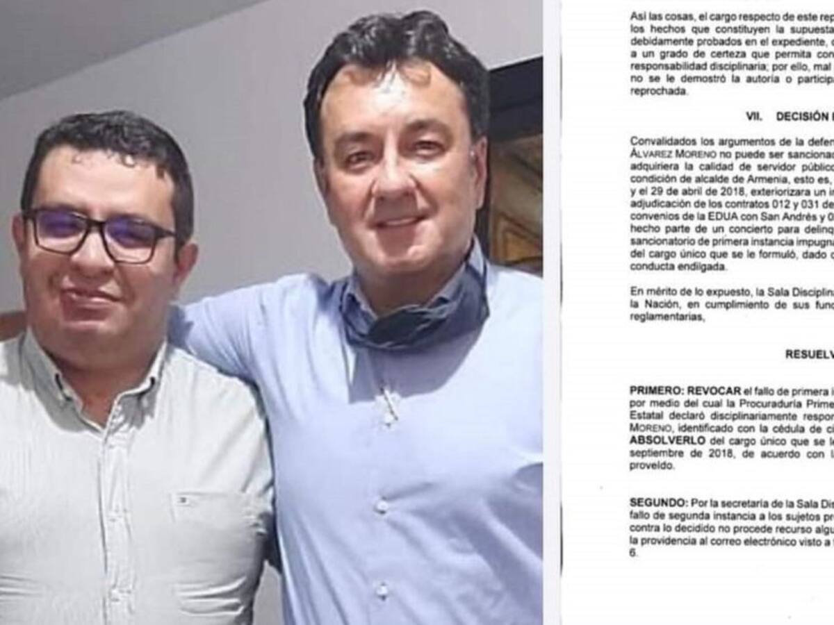 Revocan destitución e inhabilidad a exalcalde Armenia Carlos Mario Álvarez