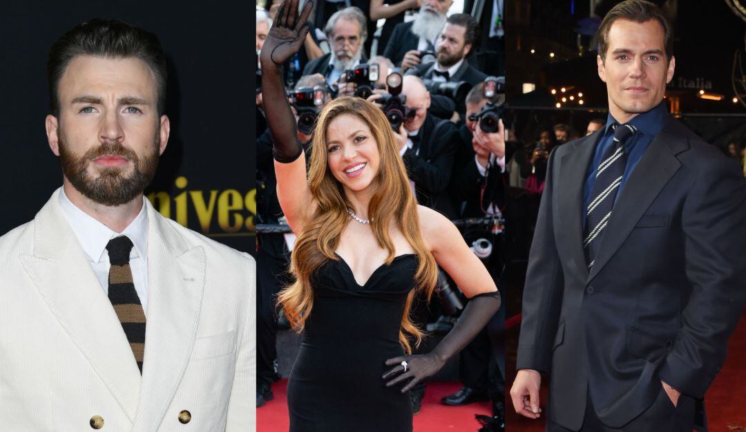 ¿El Capitán America y Superman son los nuevos pretendientes de Shakira? Chris Evans, Shakira y Henry Cavill