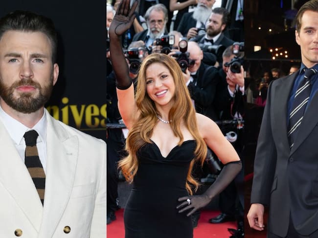 ¿El Capitán America y Superman son los nuevos pretendientes de Shakira? Chris Evans, Shakira y Henry Cavill