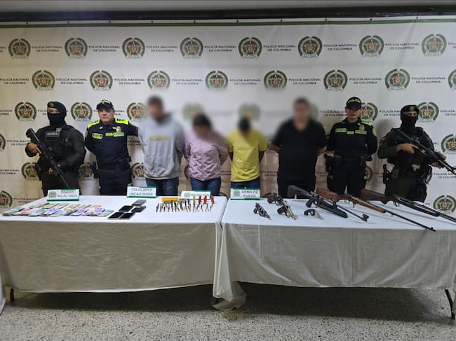 Capturas por tráfico de armas. Foto: Cortesía Dijín