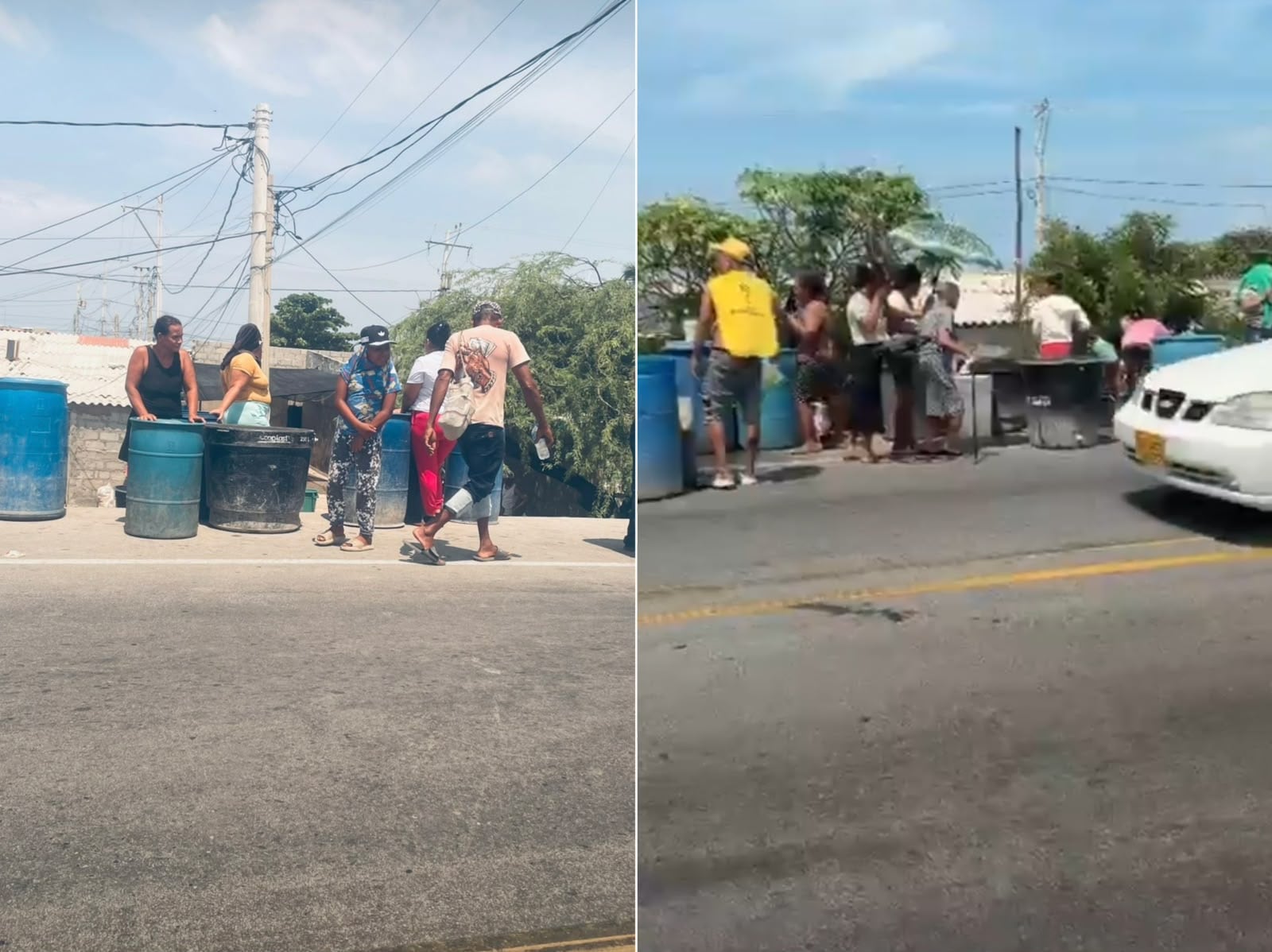 Incumplimientos en obras de agua en Puebloviejo estarían detrás de bloqueos en la Troncal del Caribe. Foto: Captura de video bloqueos