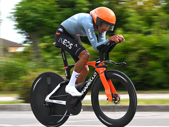 Egan Bernal en la etapa contrarreloj del Giro de Italia / Getty Images