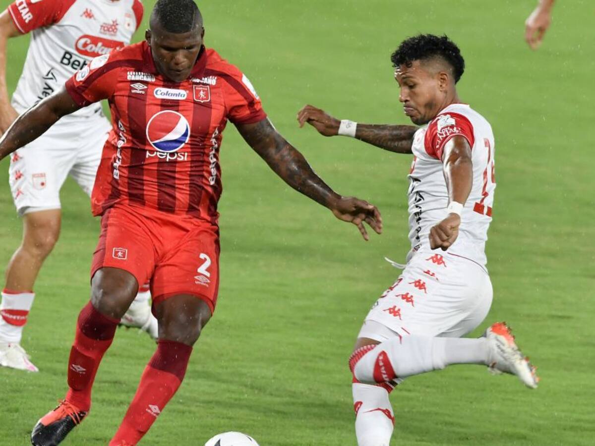 América salvó el empate gracias a un gol en contra de Santa Fe