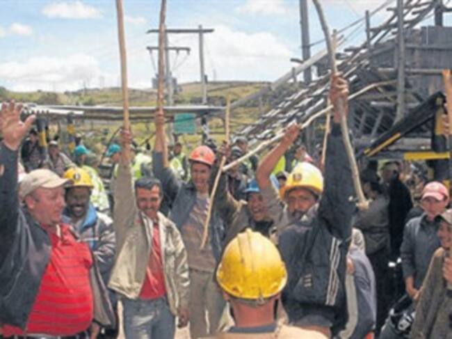 El paro minero continúa. Foto: El Tiempo