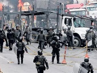 Foto: Paro minero en Colombia. / El Tiempo.