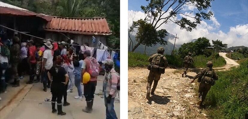 Asonada y operativo en Briceño- foto Ejército