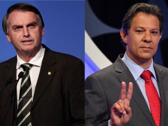 Bolsonaro y Haddad empatarían en una segunda vuelta