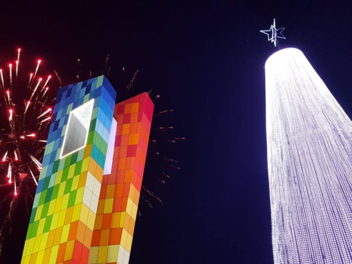 ¡Atención! Barranquilla encendió el árbol más grande de Colombia