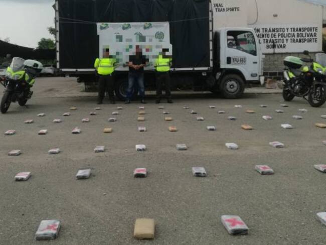 Incautan 60 kilos de cocaína en carreteras de Bolívar