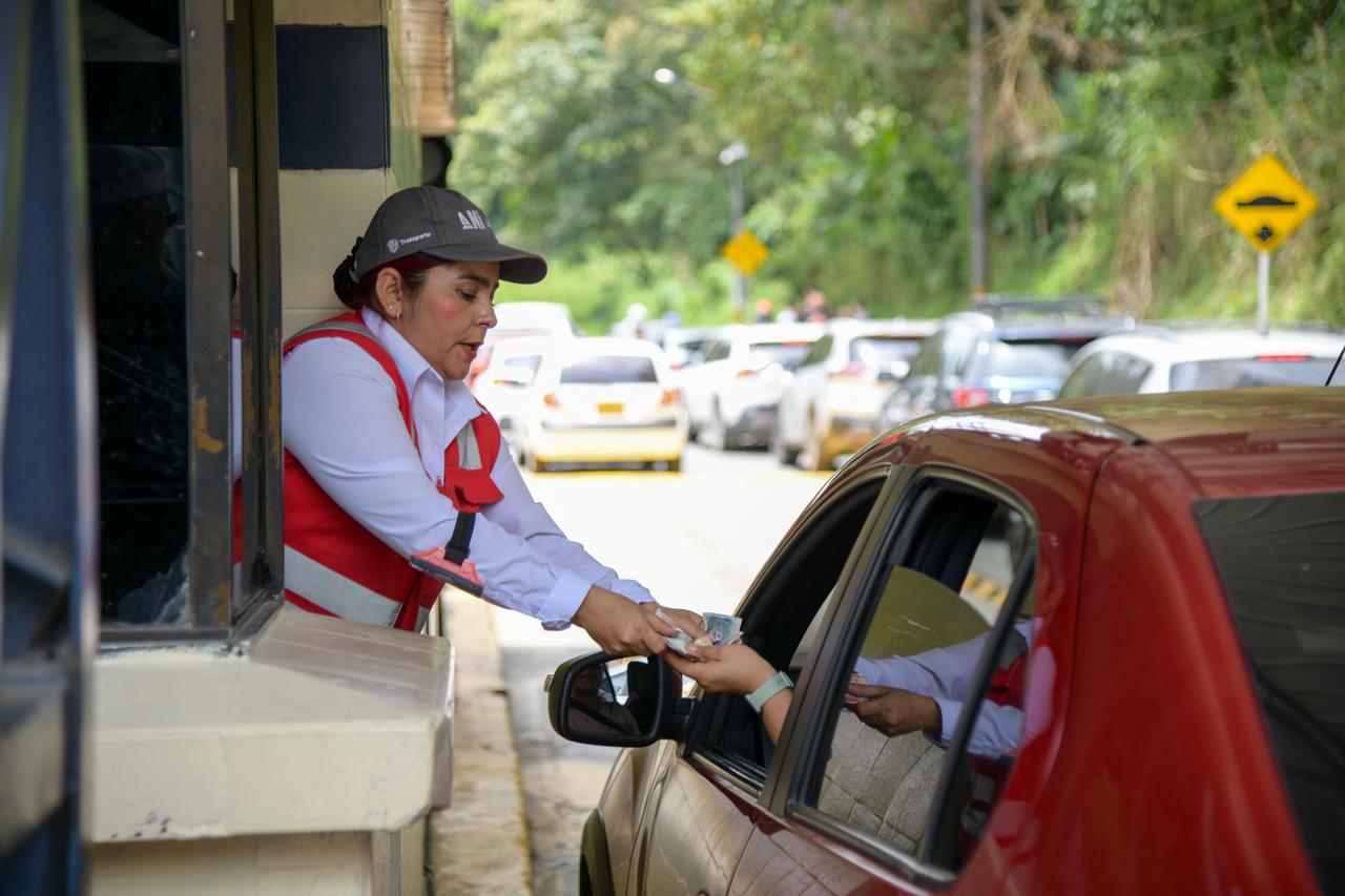 Congestión de la movilidad en el Suroeste antioqueño. Foto: Gobernación. 