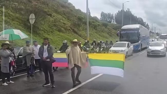La comunidad de los municipios de Oicatá, Cómbita, Sotaquirá y Tuta protestan desde la semana anterior en el peaje de Tuta / Foto: Suministrada.