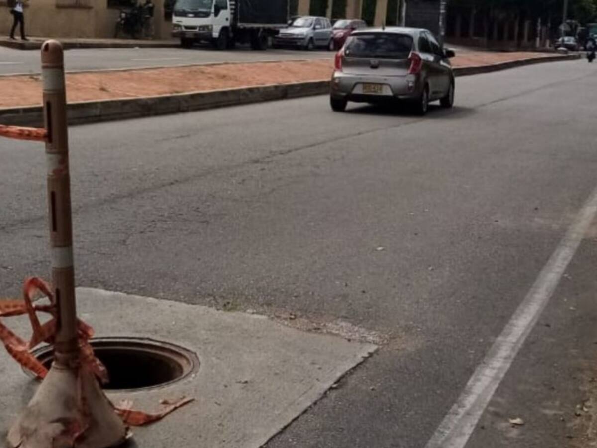 En Diamante II también se robaron tapas de alcantarillas