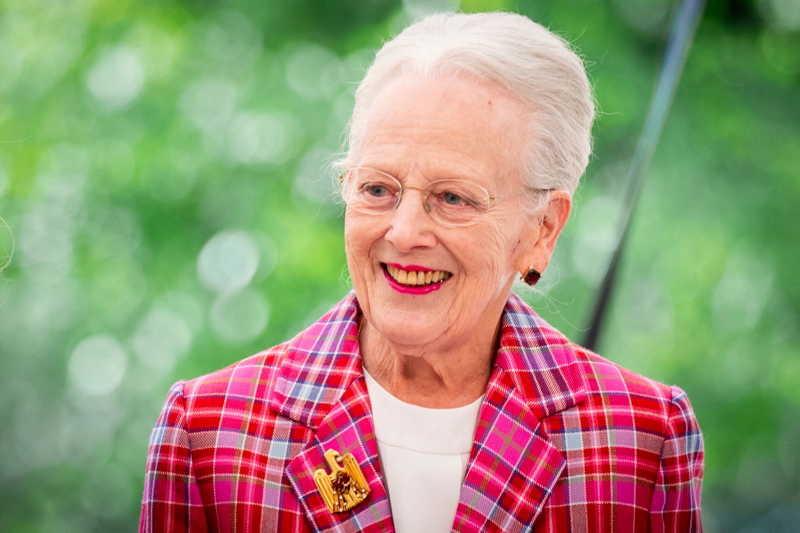 A picture taken on September 16, 2024 shows Queen Margrethe II of Denmark at the awarding of the Rungstedlund Prize 2024 at the Karen Blixen Museum in Rungsted Kyst, eastern Denmark. Queen Margrethe has been discharged from Rigshospitalet, the Royal House announced in a press release on May 19, 2026. The Queen was discharged after a balloon dilation of the heart's coronary artery. (Photo by Ida Marie Odgaard / Ritzau Scanpix / AFP) / Denmark OUT