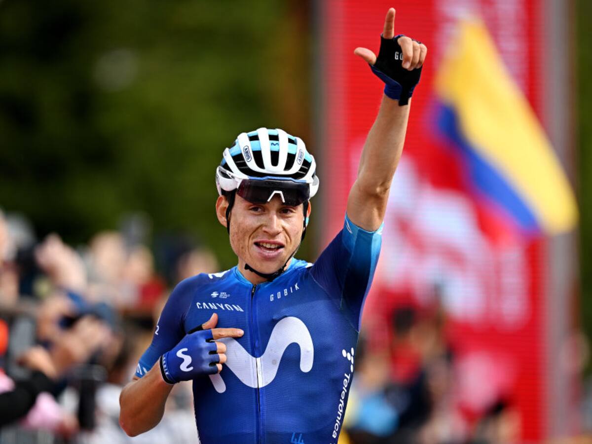 Ciclistas boyacenses celebran el triunfo de Einer Rubio en el Giro de Italia