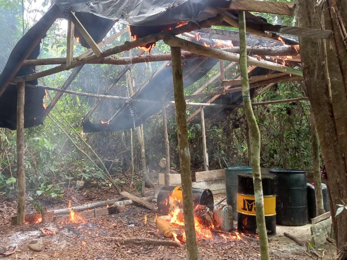 El Ejército destruye dos laboratorios de coca en San José de Uré y Montelíbano, Córdoba