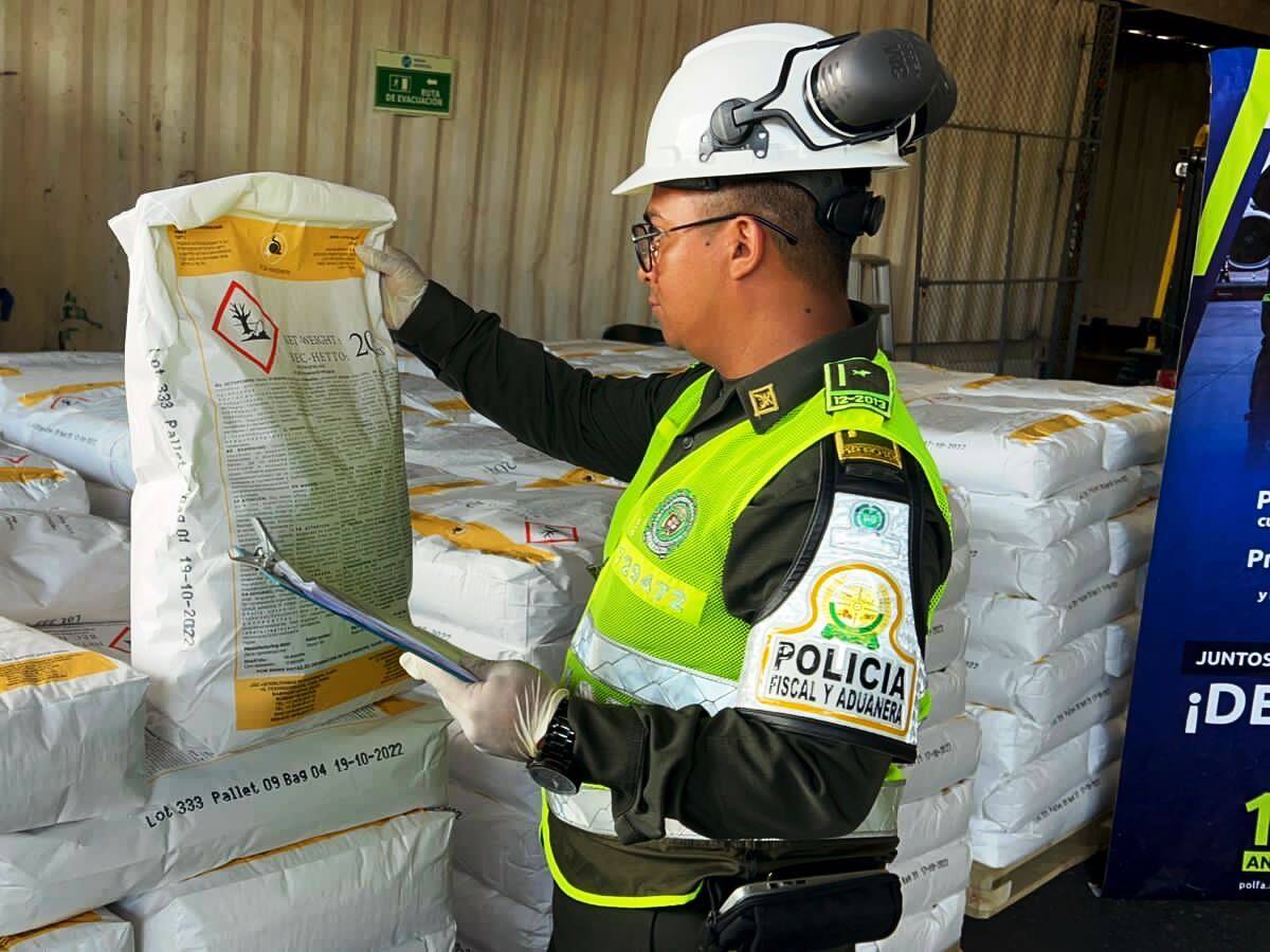 Un contenedor con aditivo antioxidante fue aprehendido en Cartagena