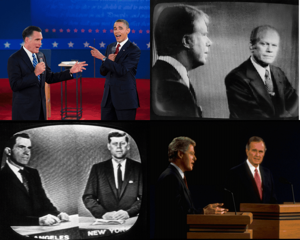 Momentos clave en 60 años de debates presidenciales en Estados Unidos.
(Foto: Caracol Radio / Getty )