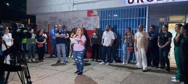 Protesta médicos Andes- foto cortesía