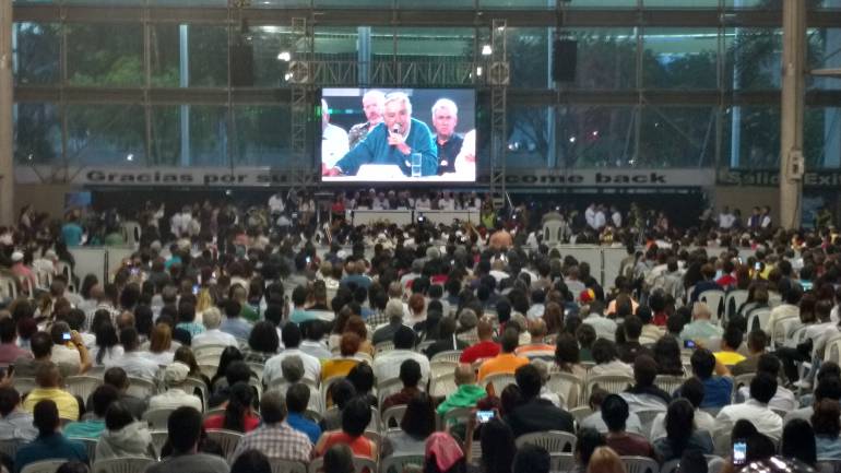 José  'Pepe' Mújica da un discurso en Medellín