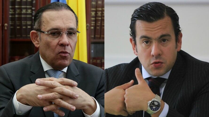 Rodrigo Lara (derecha) pidió prohibir su ingreso a las instalaciones de la Cámara. Efraín Cepeda seguirá permitiendo su entrada. Foto: Colprensa