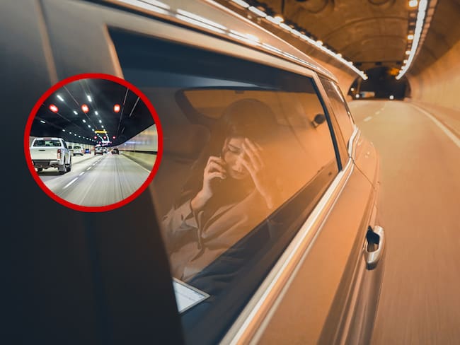 Mujer en un carro // túnel de carretera // Getty Images