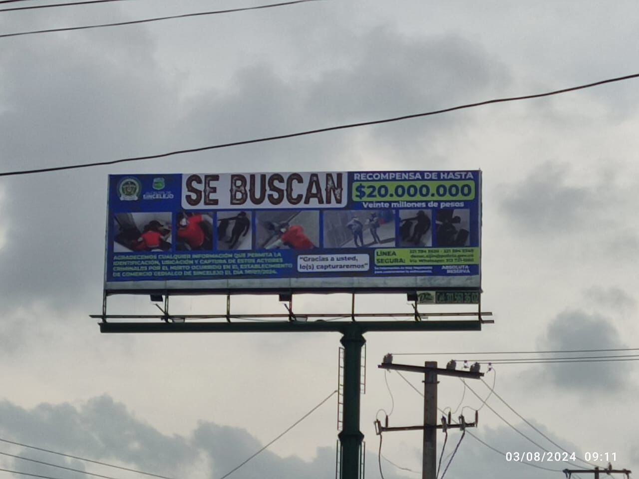 Vallas publicitarias en Sincelejo.