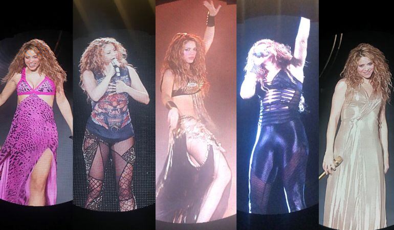 Shakira lució atuendos que son muy caractaerísticos de ella.