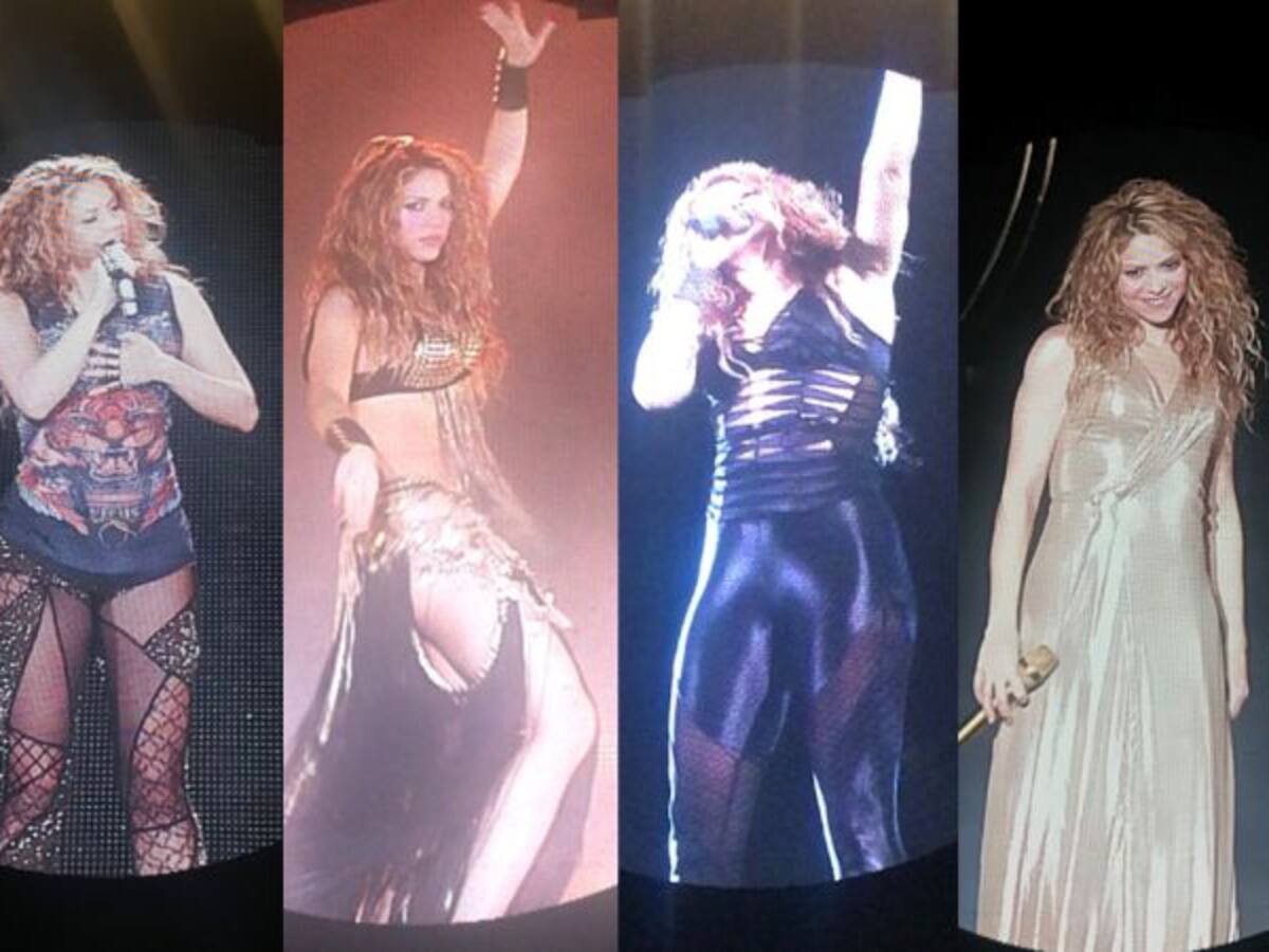 Las cinco “pintas” de Shakira durante el show en Bogotá