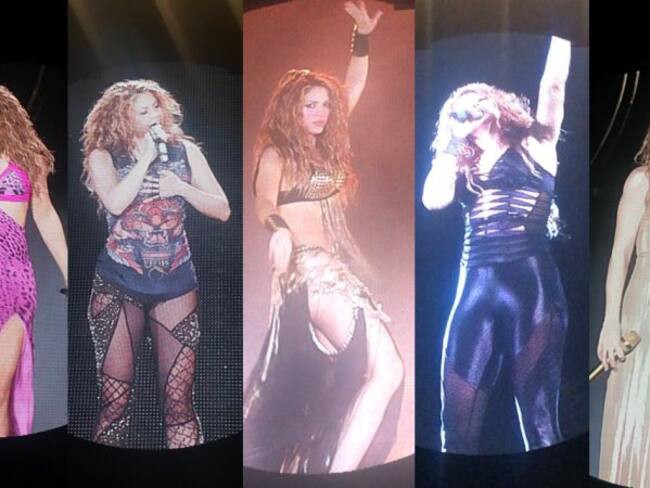 Shakira lució atuendos que son muy caractaerísticos de ella.