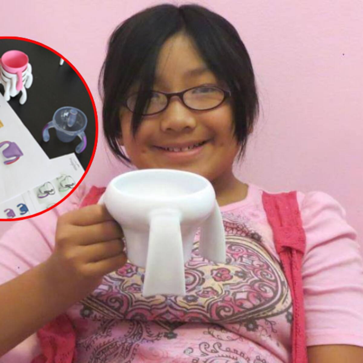 A los 9 años inventó una taza para ayudar a su abuelo con Parkinson y hoy es millonaria