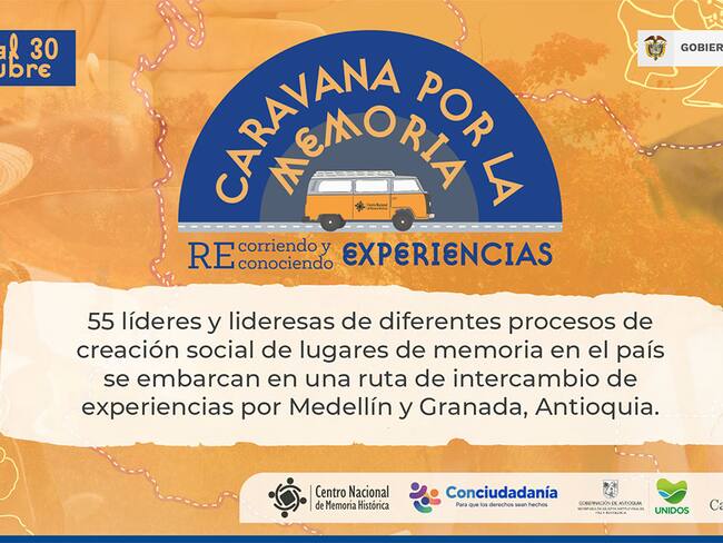 La Caravana por la memoria llevará a 55 líderes sociales por lugares simbólicos en Antioquia /CNMH