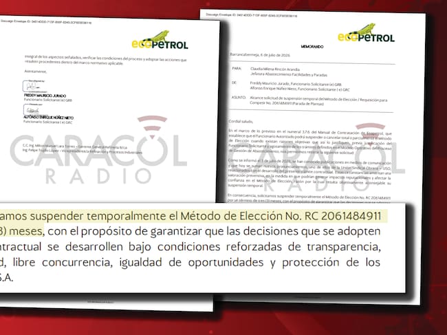 La carta de directivos de dos Refinerías que piden a Ecopetrol frenar millonario contrato.